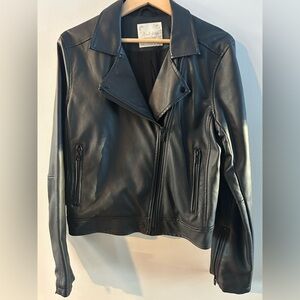 EUC Altar'd State Midnight Leather Moto Jacket